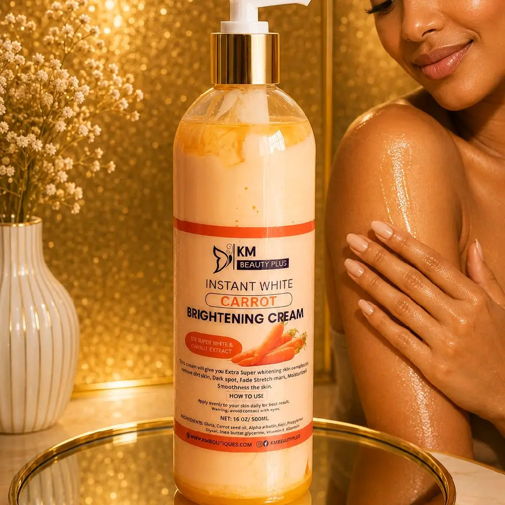 Brightening Carrot Body Lotion (1pc) - Hydrating, Moisturizing, Soothing Cream Body Butter for Dry Skin, Up to 10 Shades Brightening Effect