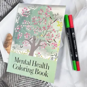 Adult & Teen Mental Health Coloring Book, Color by Number, Beautiful Floral Designs, High-Quality Paper, Stress Relief Art, Perfect Gift for Valentine's Day