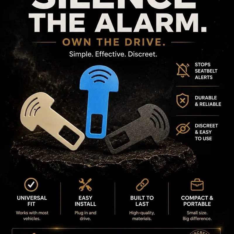 Seat Belt Alarm Stopper, Also Known as StealthClip Car Safety Accessory