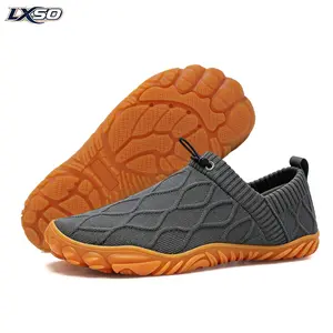 Lxso Barefoot Walking Shoes for Men & Women Minimalist Comfortable Knit Fabric Breathable Slip-On Water Footwear Fashion Watershoes