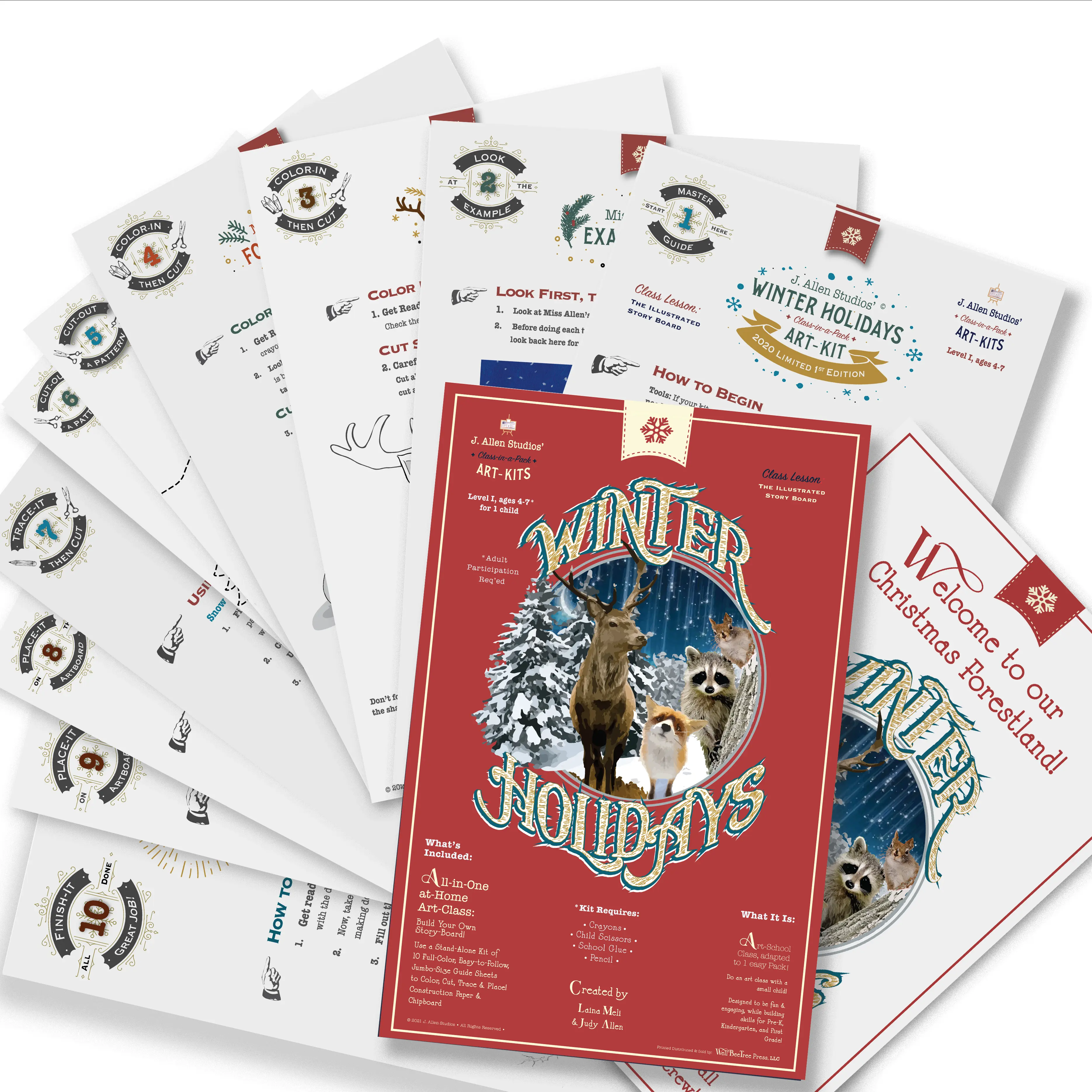 Christmas in July Premium Holiday Art Book - Class-in-a-Pack Activity Sheets for Pre-K & Kindergarten