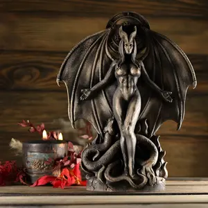 Resin Witch Muse Statue, Modern Home & Garden Decor, Home Decor Accessory, Suitable for New Year, Halloween, Pagan Religious Themes, Ground Decoration