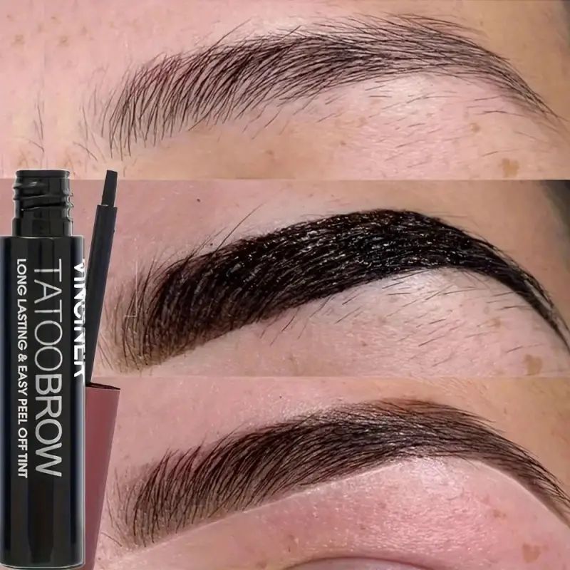 Eyebrow Tint Stick, Eyebrow Tinting Cream, Eyebrow Dye Paste, Eyebrow Makeup Products - Long-Lasting, Semi-Permanent Deep Brown, Suitable for All Light Beige Types, Professional Formula, Smudge-Proof Eyebrows, Eyebrow Enhancement, Cosmetic