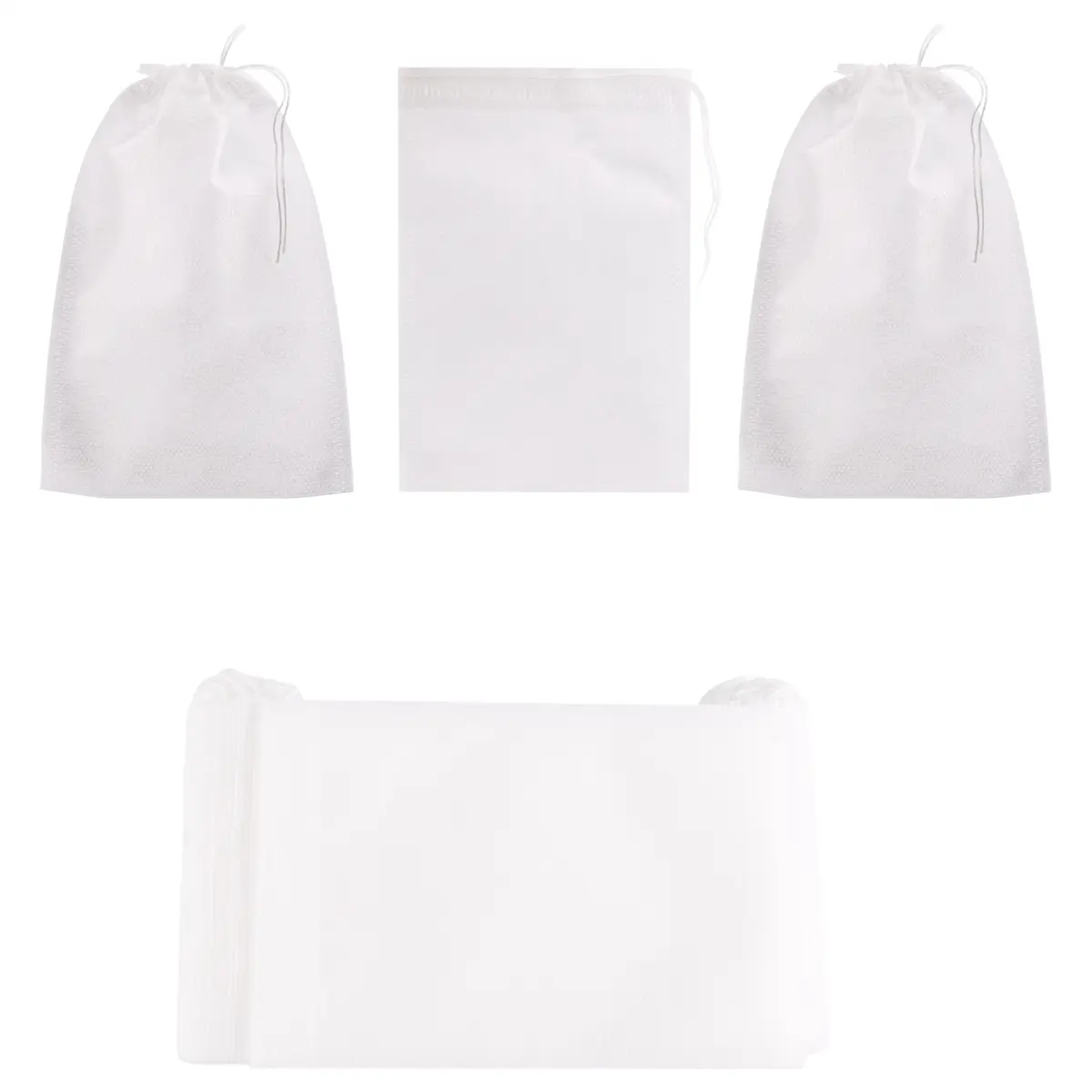100 Pieces of Mess-Free Cold Brewing Bag Disposable Coffee Filter Bag Fine Mesh Brewing Drawstring Bag