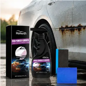Homonth 120ML Automotive Rust Remover Spray - Fast-Acting Iron & Rust Cleaner for Wheels, Rims - Premium Car Detailing Chemicals, Safe for Most Automotive Finishes, Cars & Motorcycles, UV-Protective Anti-Aging metal primer