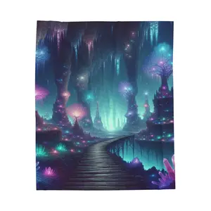 Luminous Grotto Pathway- Plush Blanket