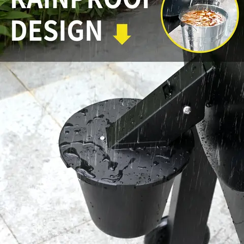 Upgraded Square Reusable Rust-Resistant Barbecue Grease Bucket with Lid & Heat-Safe Silicone Liner - Barbecue Accessories, Grill Utensils for Outdoor Grill, Perfect Fit for Side Square Tube Grease Spouts (For Smoker, Traeger)