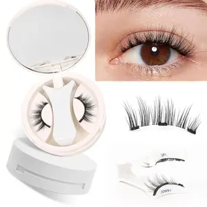 Magnetic Eyelashes with Applicator, Glueless Lashes, Fluffy False Eyelashes, 1 Box Reusable Natural Look Eyelash Extensions, Eye Makeup Product for Women & Girls, Cosmetic, Lightweight