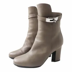 Pre-owned HERMÈS Others Small Leather Goods Hermes Kelly Buckle Leather Short Boots