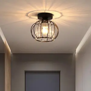 20W Modern Crystal Chandelier LED Ceiling Lamp Semi Flush Mount Ceiling Light Fixture Bedroom pretty  lights Home Design