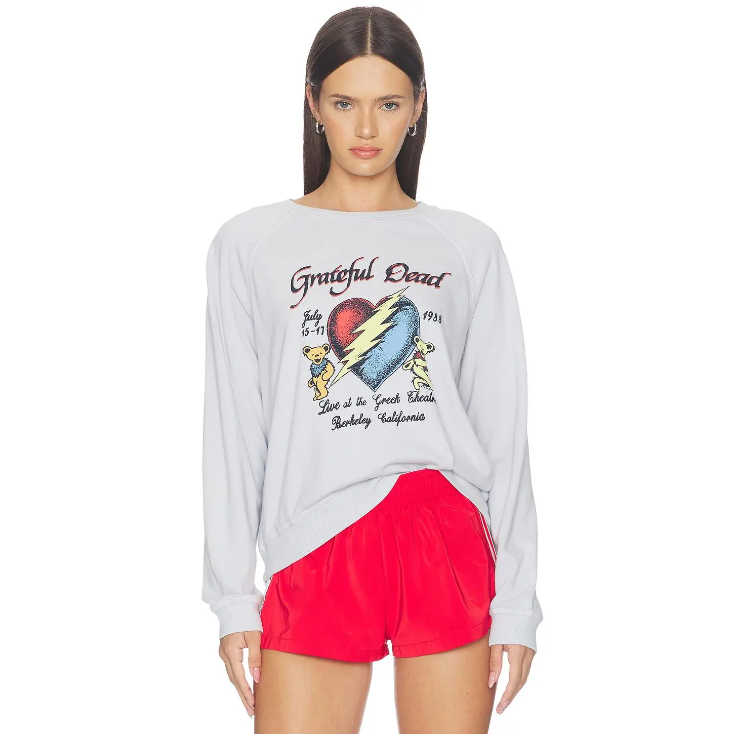 Junk Food Grateful Dead Live 1988 Raglan Crew Fleece Sweatshirt in Dream