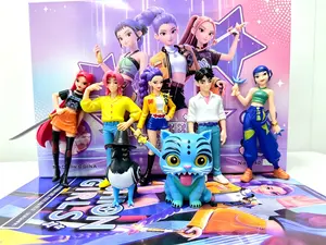 7 Styles Cool Trendy Character Figurines, Anime Style Doll Set, Safe PVC Desktop Display Toys for Teens & Adults