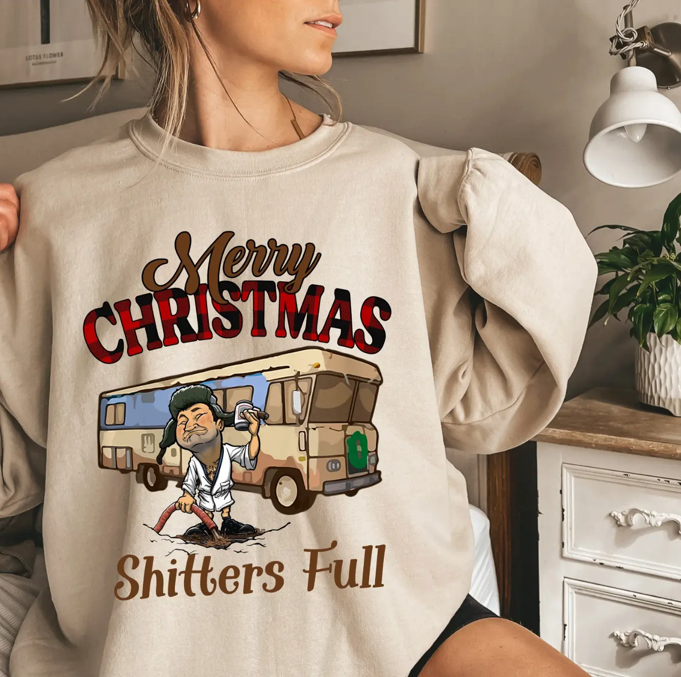 Merry Christmas Shitters Full Sweatshirt, National Lampoons Christmas Sweater, Holiday Sweatshirt, Christmas Vacation Gifts, Xmas Sweatshirt