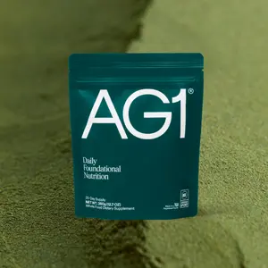 AG1 Greens Powder Refill Pouch – 75 Vitamins, Multivitamin & Probiotic | Gut Health Support | Vegan, Keto, Gluten Free | Athletic Greens Supplement - Pouch Only, Classic Formula