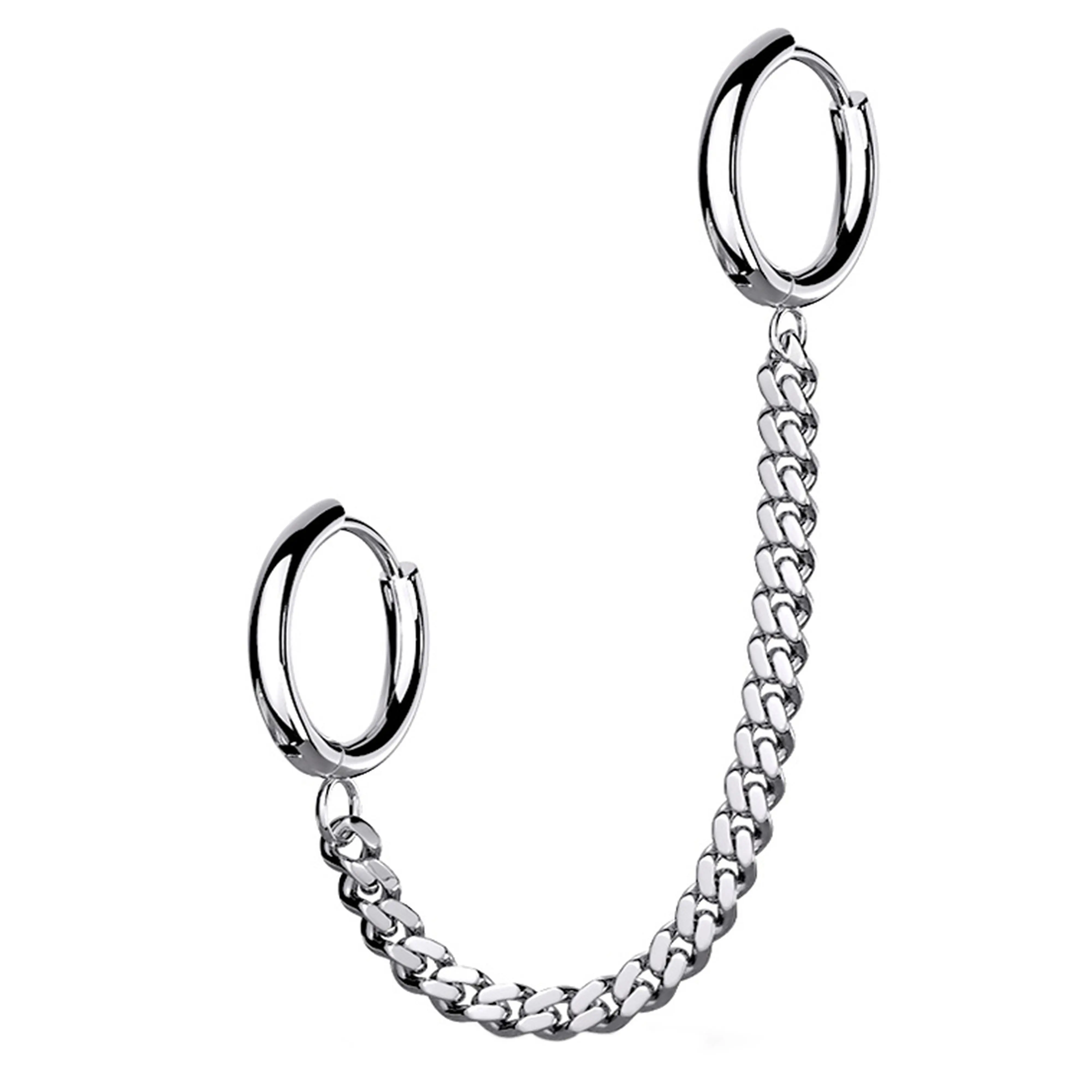 Chained Double Hinged Hoop Cartilage Ring