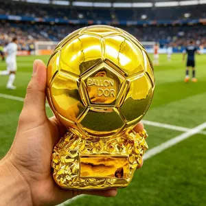 Golden Ball Award Trophy Football Match Personal Golden Ball Model Fan Memorial Collectible, Luxurious Sports Memorabilia Gift