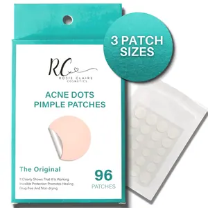 Rosie Claire Cosmetics Hydrocolloid Acne Pimple Patches 96 Count Variety Size Skincare Blend Zit Vegan Skin Repair