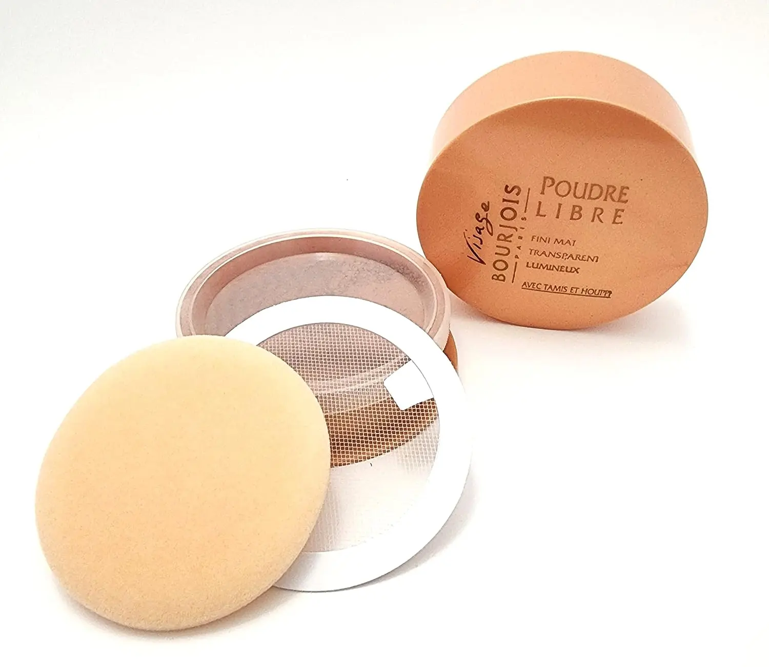Bourjois Loose Powder for Face 45 Miel Sauvage 15g Matte Finish with Strainer and Applicator for Soft Supple Skin - Makeup