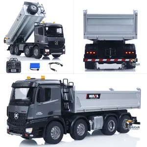 HUINA 1/14 Remote Control Dump Truck 12CH RC Tipper Finished Model Toy Gift RTR Light Sound Effects Radio USB Charging Cable