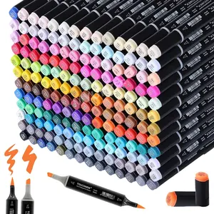 Colored Brush Markers, 30/60/80/168pcs Dual Tip Markers Pens, Sketch Art Marker for Coloring, Drawing, Portrait Illustration, Sketch Anime Coloring