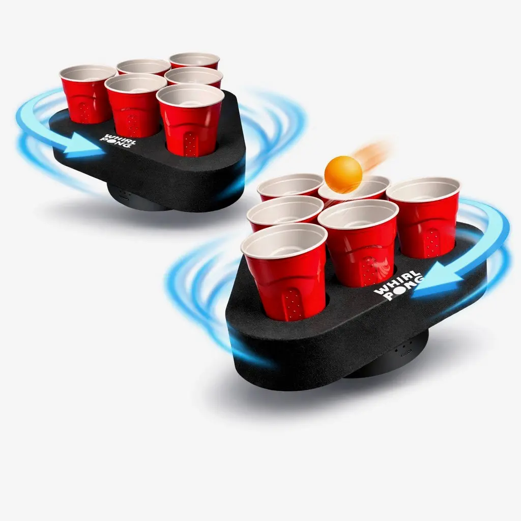 Whirl Pong™ - Spinning Cup Pong Game (Set of 2)