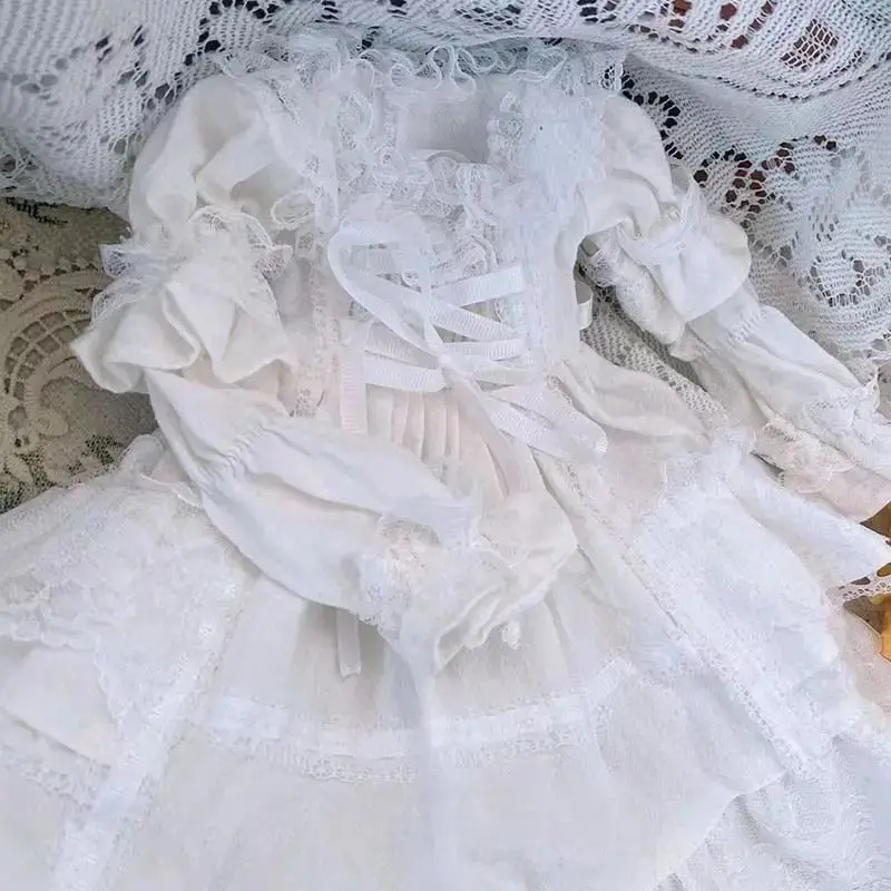 60cm Black & White Maid Dress for 1/3 1/4 1/6 Dolls