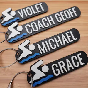 Personalized Swim Keychain - Customizable with Name or Initial