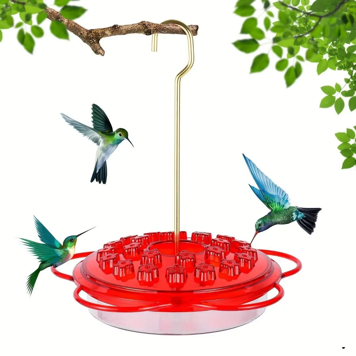 Hanging Hummingbird Feeder, Outdoor Dish Feeder, Leak-Proof, Honey Protection, Easy Clean, Wild Hummingbird Garden Decor, Nectar Feeder, Bird Feeding Station, Bird Feeders For Outdoors