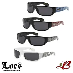 LOCS Hardcore Gangster Bandana Shades Flat Top OG Sunglasses