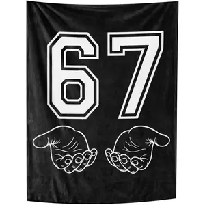 Funny Meme Print Throw Blanket - Polyester Fiber, 6-7 Meme Trend, Contemporary Look, Home Decor, Whimsical Home Decor, Multi-Size Bulk Couch Throws for Preschool