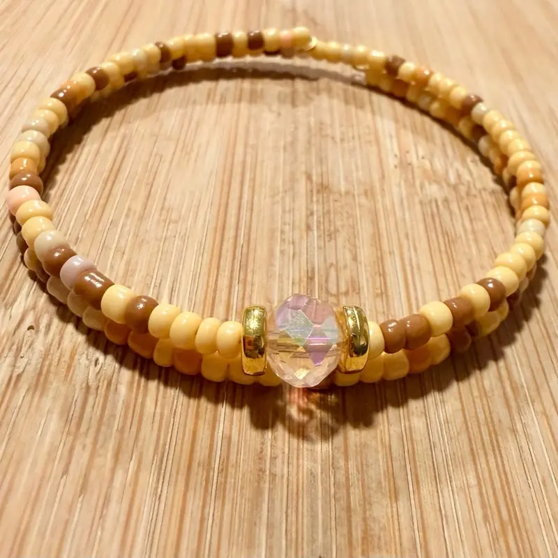 Memory Wire Bracelet handmade beaded bracelet