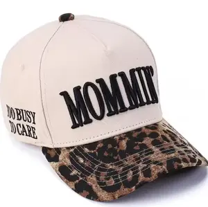 VG-Mommin Trucker Hat for Women – Vintage Two-Tone Embroidered Mom Baseball Cap, Adjustable Ponytail Snapback Hat, Casual Everyday Gift for Moms