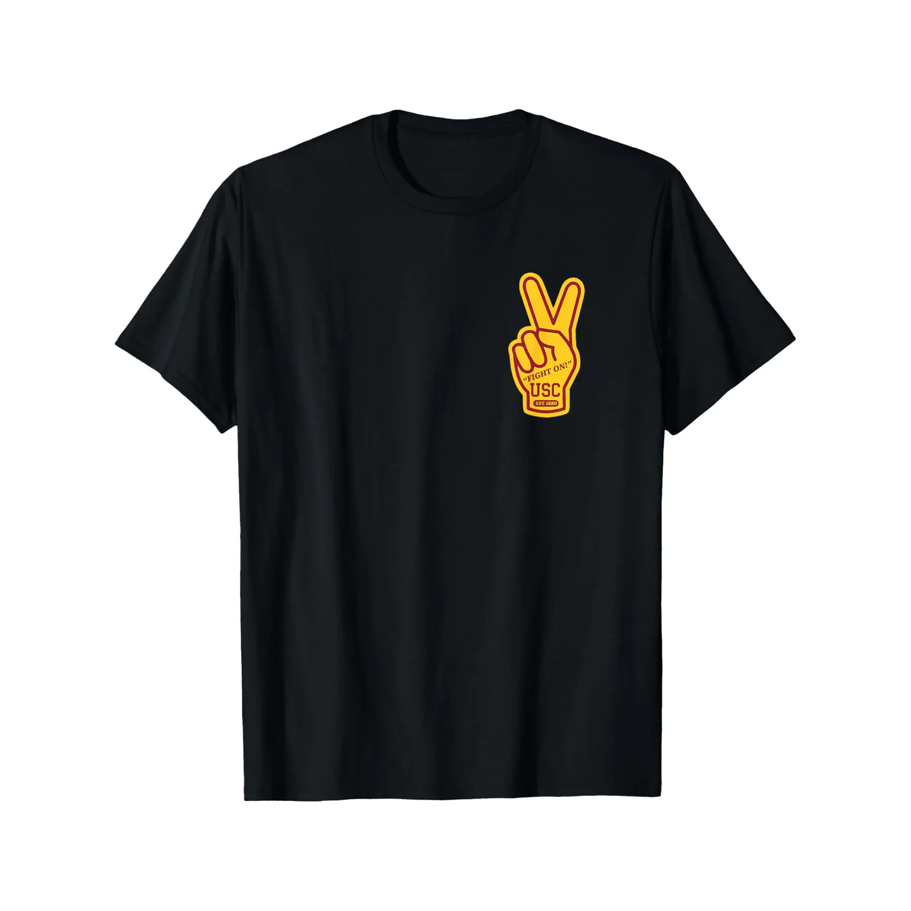 USC Fight On! V Hand 1880 T-Shirt Soft and breathable for all seasons and a good fit Comfortable leisure sports Halloween Christmas gift