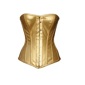 Gold PVC Vinyl Corset – Over Bust Corset