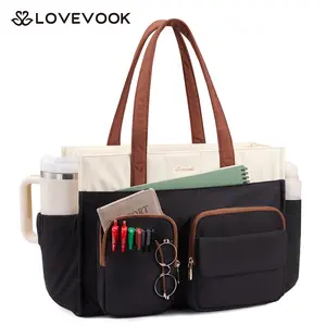 【NEW IN】LOVEVOOK Teacher Tote Bag for Women,Multi-pocket Laptop Bag with Large Cup Holder,Nurse Bags Work Travel Computer Handbag