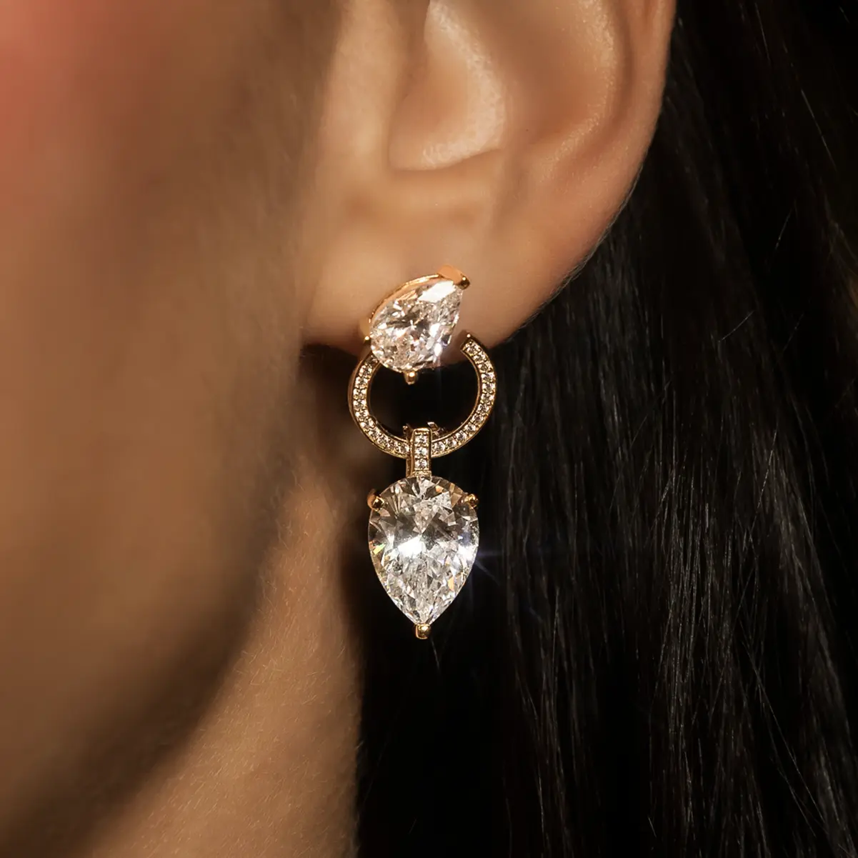 GLD Teardrop Circle Drop Earrings - Perfect Gift #tiktokshopsummersale
