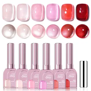 Cat Eye Gel Nail Polish Set, 12ML Spring Summer Glitter Magnetic Nail Polish Gel with Magnet, Soak Off UV LED for Home Salon Manicure Gift for Women