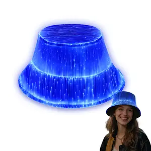 CARVEDREAM Person-Approved Glowing Seven-Color Fisherman's Hat with LED Lights for Trendy Party Animals - Lightweight & Comfortable Design Light