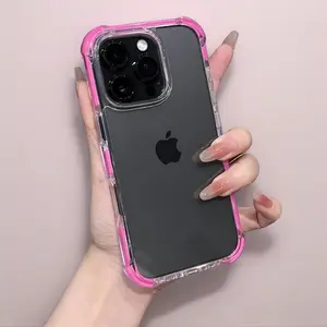 Four-Corner Airbag Case for IP17 Pro Max IP16/15/14/13 Pro Transparent Magnetic Full Coverage Anti-Drop Shockproof Anti-Scratch All-Inclusive Lens Protection Cellphone Smartphone Protective Casing Protector phone case phone cases