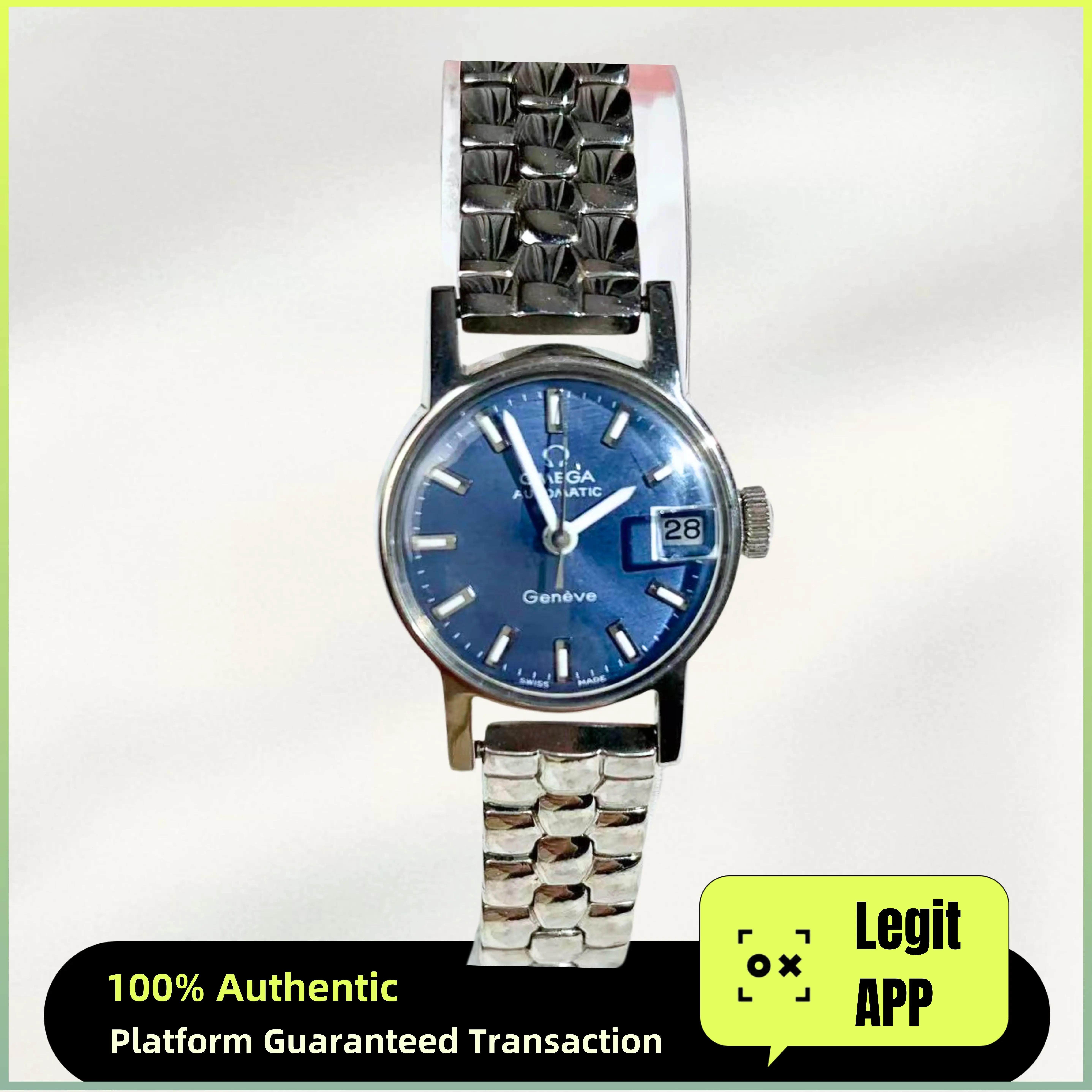 Omega Vintage Geneve Automatic Steel 20mm Blue Dial 13579094