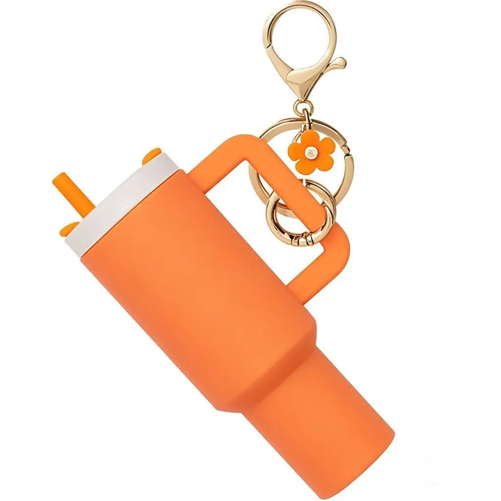 Cute keychain， mini cup shaped keychain,fashionable full set exquisite birthday gift keychain, stocking stuffers for girlfriend, portable keychain, Mini Tumbler Keychain for Lip Balm， springtok， Mother's Day gifts