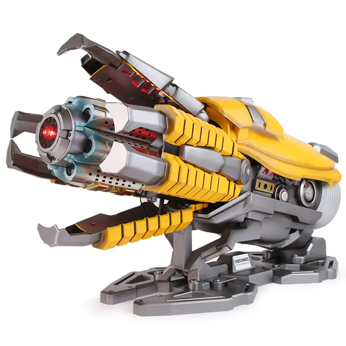 Killerbody TRANSFORMERS Bumblebee Wearable Blaster Action Figure Model - Figurine Collectibles with Voice Control, Displayable Design, Energy Ambient Lights, Handcrafted Battle-Damaged Weathering for Entertainment Enthusiasts