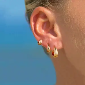 AMICON 3 Pairs of Gold Hoop Earrings,Angel City Hoop Set, 14K Gold Plated Earrings Stacked Earrings Small Hoop Earrings for Women's Jewelry Gift Fashion Jewelry set,delicate & Lightweight,Perfect for Young Girls,earring women, Fashion Huggie Earrings