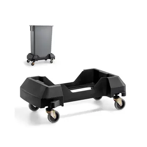 Slim Heavy-Duty Trash Can Dolly with Wheels - Fits 16/23 Gal Bins, 200 lbs Capacity