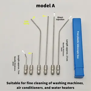 Tool Daily Heavy Duty Hose High-Pressure Washer Spray Nozzle Kit for Drum Washing Machine & AC 6 Pack Straight/Side Nozzles 7cm & 22.5cm 40° Tips 1-2GPM Non-Woven