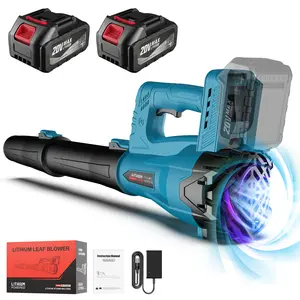 20V Cordless Leaf Blower, 580 CFM 160 MPH Brushless Electric Leaf Blower with 2×4000mAh Batteries & Charger, Lightweight Handheld Blower for Yard, Garden, Snow Blowing, Car Cleaning