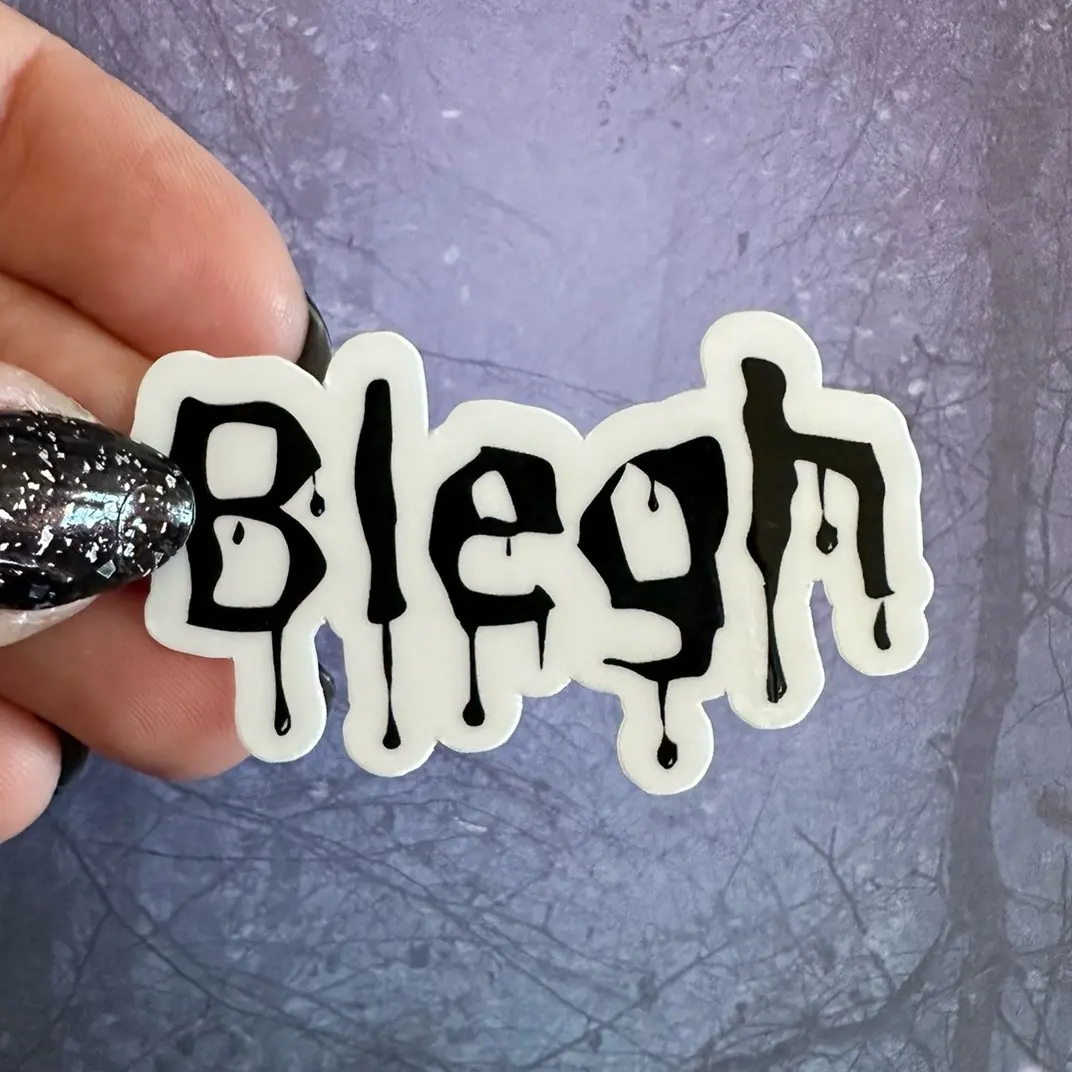 Blegh blood drip metal metalcore sticker