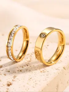 Women's Titanium Steel Ring Set, Stackable Rings, Matching Rings, Elegant Design, Durable & Stylish Jewelry Accessory, Perfect Gift for Her, Daily Wear Essentials