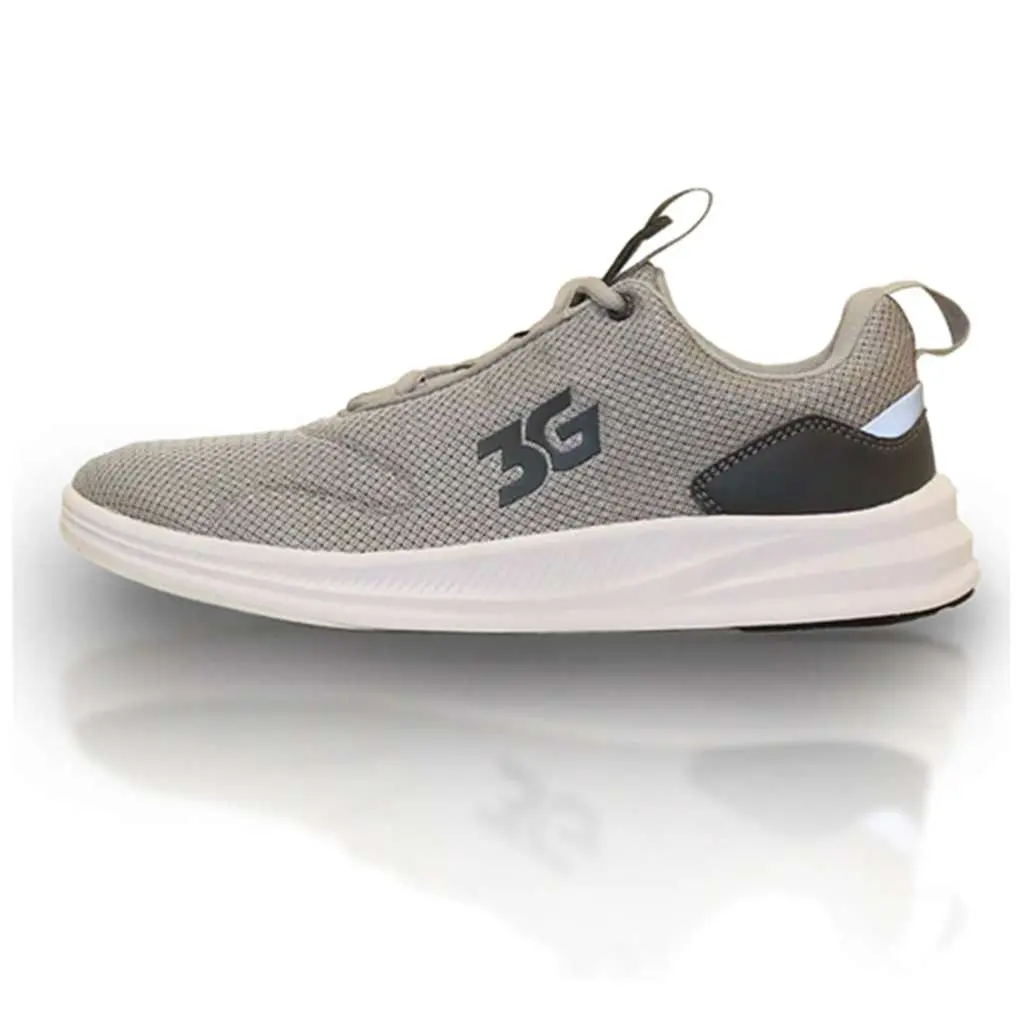 900 Global 3G Kicks II Unisex Bowling Shoes, Grey Breathable Mesh with Universal Slide Soles, Lightweight and Flexible, Fused Mesh Technology