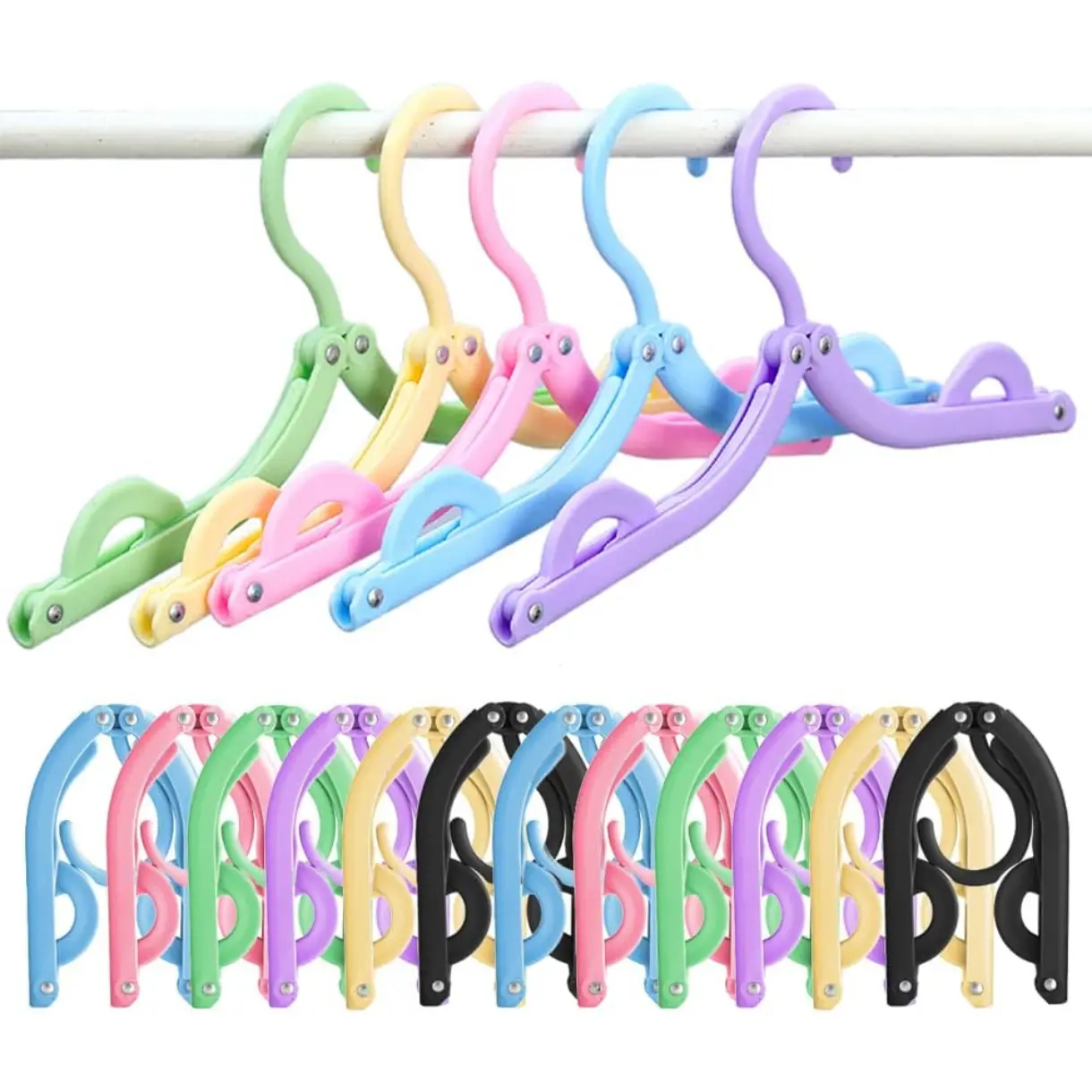 12pcs Travel Folding Hanger Household Multifunctional Portable Hanger 12pcs Travel Folding Hanger Household Multifunctional Portable Hanger